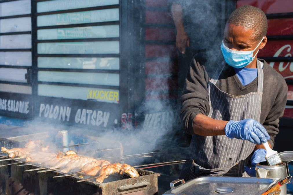 A food vendor in South Africa